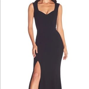 Dress the population Monroe side slit gown
